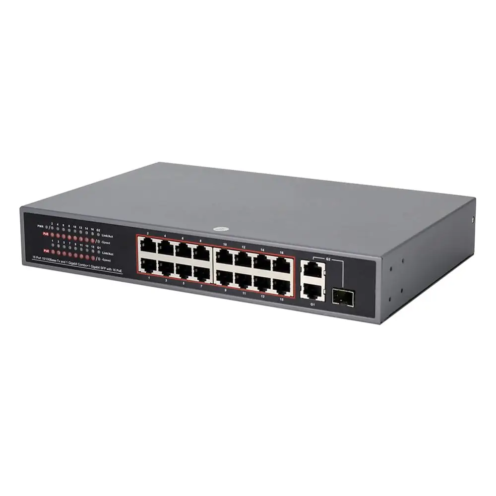 125w 8ch 10/100m Poe Power Over Ethernet Switch For Cctv Security ...