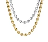 Coffee bean stainless steel chain Necklace For Men HipHop jewelry