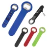 Novelty function cute new brand logo party bar can tin open handheld folded vertical grape red wine corkscrew with bottle opener