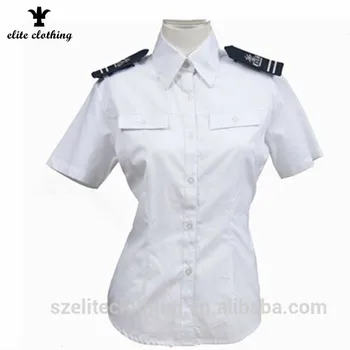 Hot Selling Cheap Custom High Quality Police Security Shirt camisa blanca 100 algodón policía