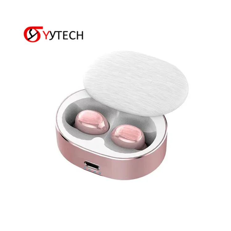 

SYYTECH B20 TWS V5.0bluetooth Mini Earbuds Wireless Stereo Sports Earphone with charge Box 400mAh, Black;silver;rose gold