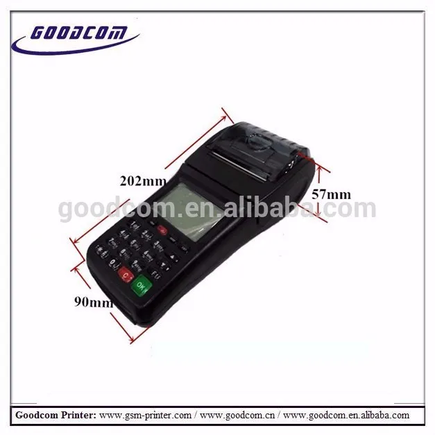 GOODCOM GT6000GW The 3G wifi hot handheld Portable pos terminal with pos printer