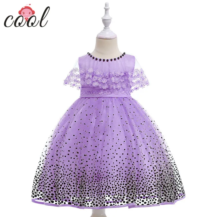 Girls Party Dresses Princess Beautiful Polka Dot Ball Gown For 10 Years