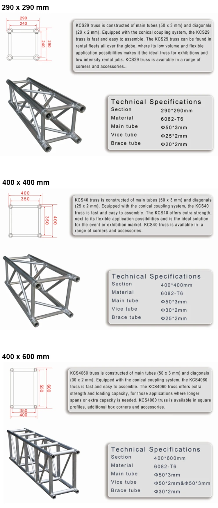 Kenzotruss Outdoor Stage Aluminum Roof Truss 