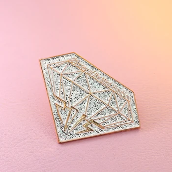 Custom Made Glittering Diamond Badge. - Buy Custom Metal Badge,Metal ...