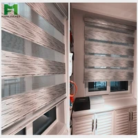 

Hafei zebra blinds double layer roller blinds for customized size shades sheer curtain