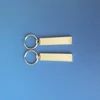Paper Card Square Shape Big Split Ring Zinc Alloy Gold Plating 53mm Measurement Keychain As Gift