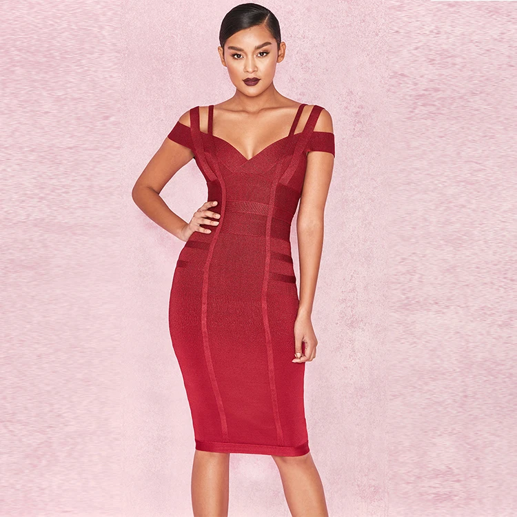 

Wholesale Fashion Summer rayon new sexy Club Bandage Dresses for party, Black