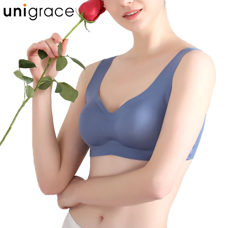 

In-stock Small MOQ Japan Minimalist Women's Bra New Design Two Tones Wirefree Model seamless brassiere fitness bra for women