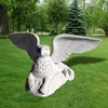 Large Winged Griffin Marble Statue Outdoor Eagle Stone Sculpture