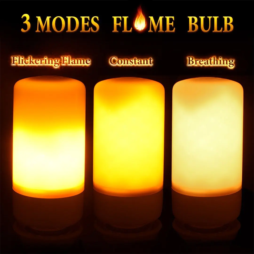 Realistic Flame Like Bulb Led Flame Effect Light Bulb 3 Modes Simulated