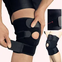 

Adjustable Strap Elastic Patella Sports Support Black Neoprene Knee