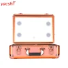 Yaeshi portable lighted LED professional cosmetic organizer makeup station case with mirror
