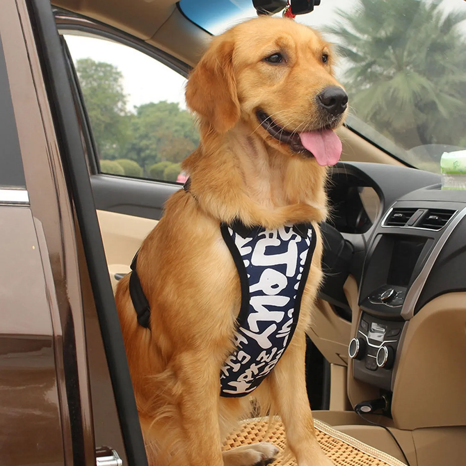 Fit Car Vehicle Adjustable Safety Dog Harness Seat Belt ...