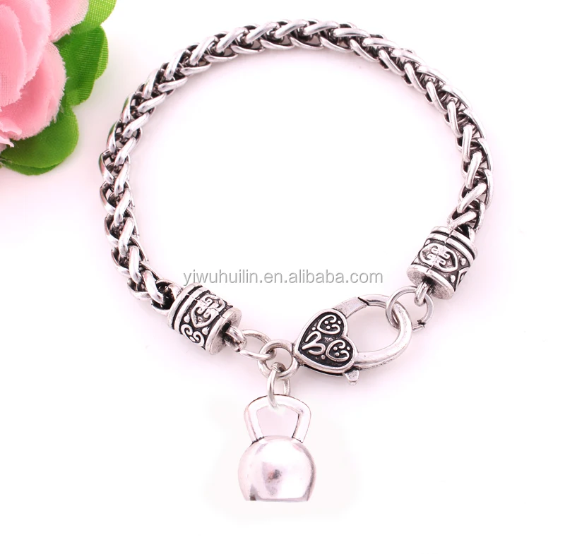 

Simple Design Weight Lifting Kettlebells long chain Bracelet