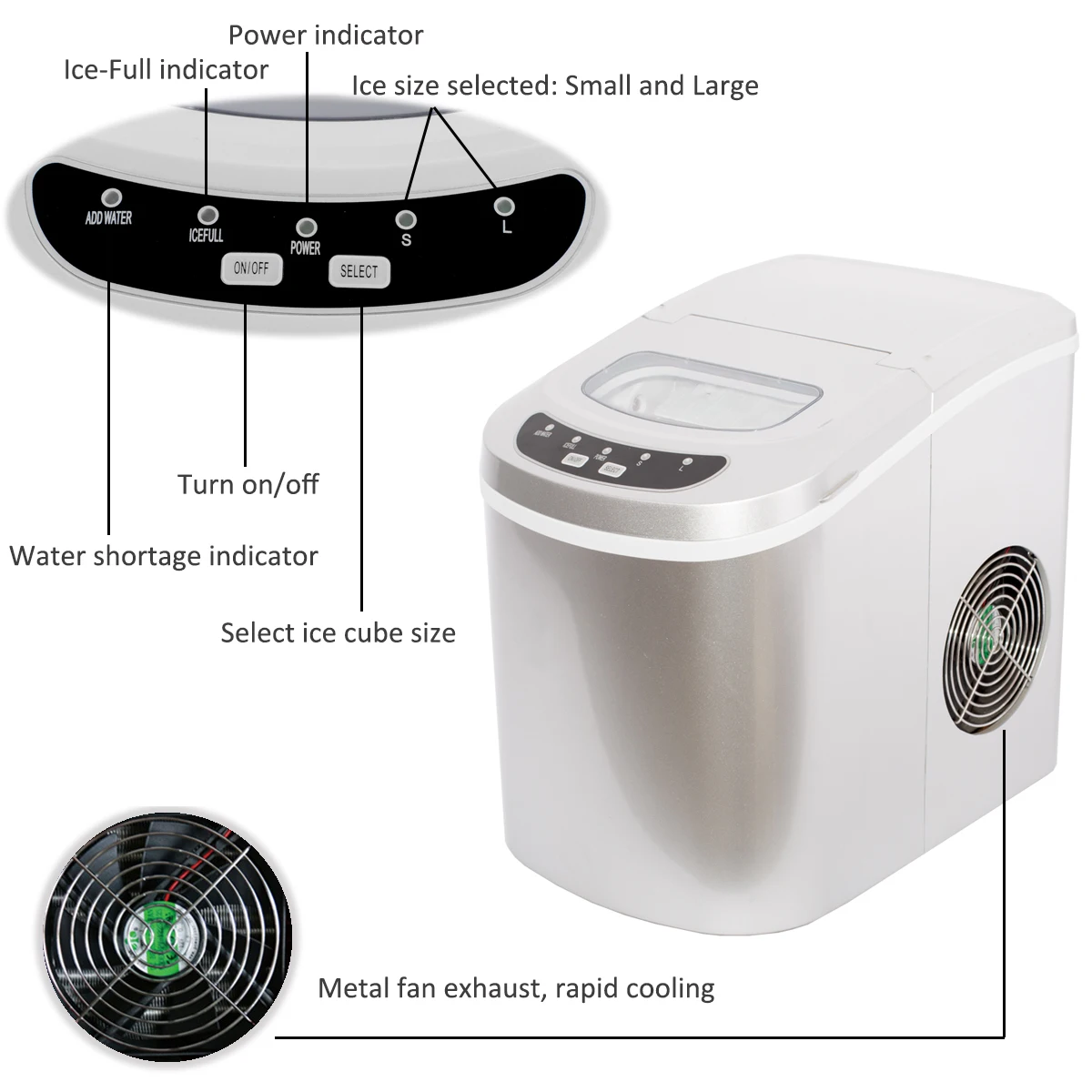 Sih12a Domestic Portable Home Mini Ice Cube Maker Buy Ice Cube Maker,Domestic Ice Maker,Ice
