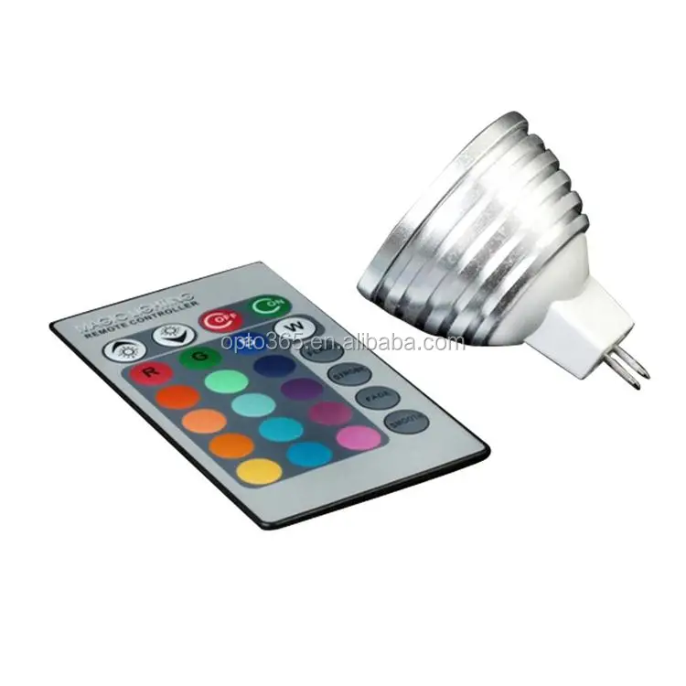 AKDSteel 3W E27 16 Color Changing Remote Control RGB LED Light Bulb Lamp for Party KTV Bar Wedding