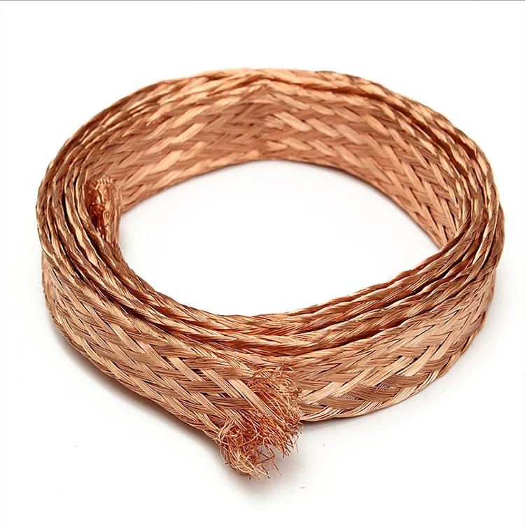 flat copper braided wire