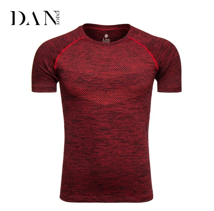 

Digital Printer Men's Short Sleeve Sportswear Customizable Gym Fitness Wear Men's Plain T-shirt, Dark green;light green;red;orange