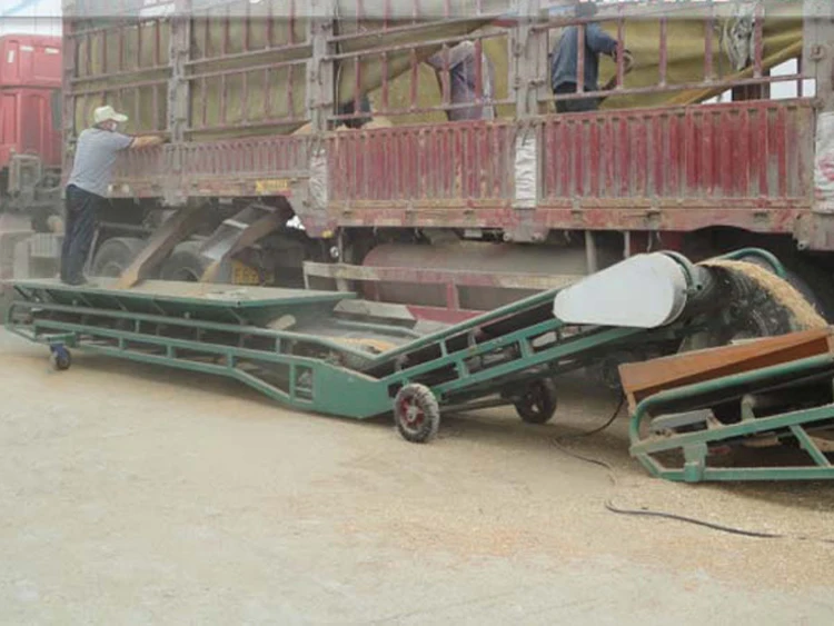 Flexible Belt Conveyor For Unloading Bulk Grain From Trucks - Buy ...