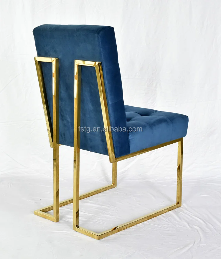 Reproduction Modern Furniture Goldfinger Navy Soft Blue Velvet
