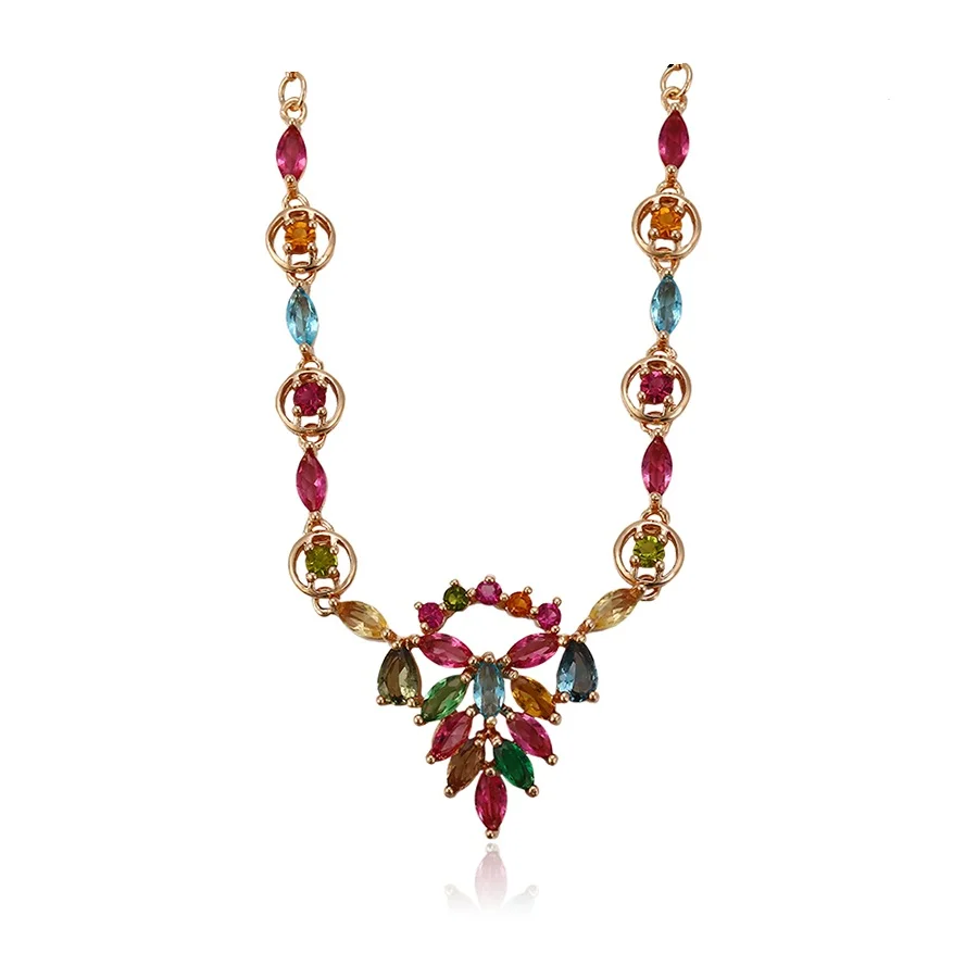 

43449 xuping jewelry fashion 18K gold plated woman necklace
