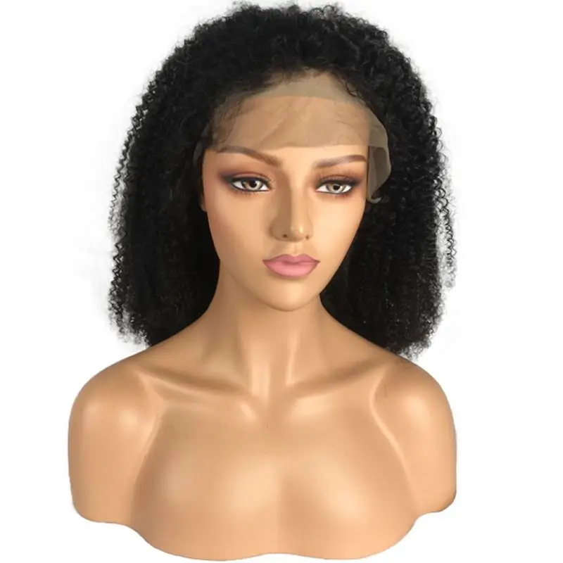 

iFiner High Quality 12 Inch Curly Human Hair Full Lace Wig 360 Kinky Curly Human Hair Short Bob Lace Frontal Wig, N/a