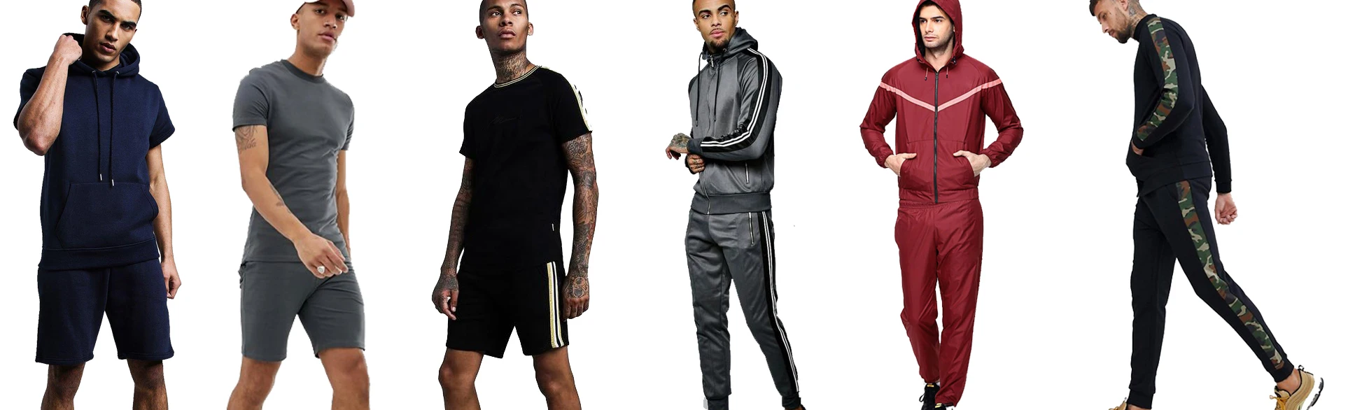 Design Your Own Tracksuit Full Print Two Piece Sets Mens Fitted Black Tracksuit With Hood