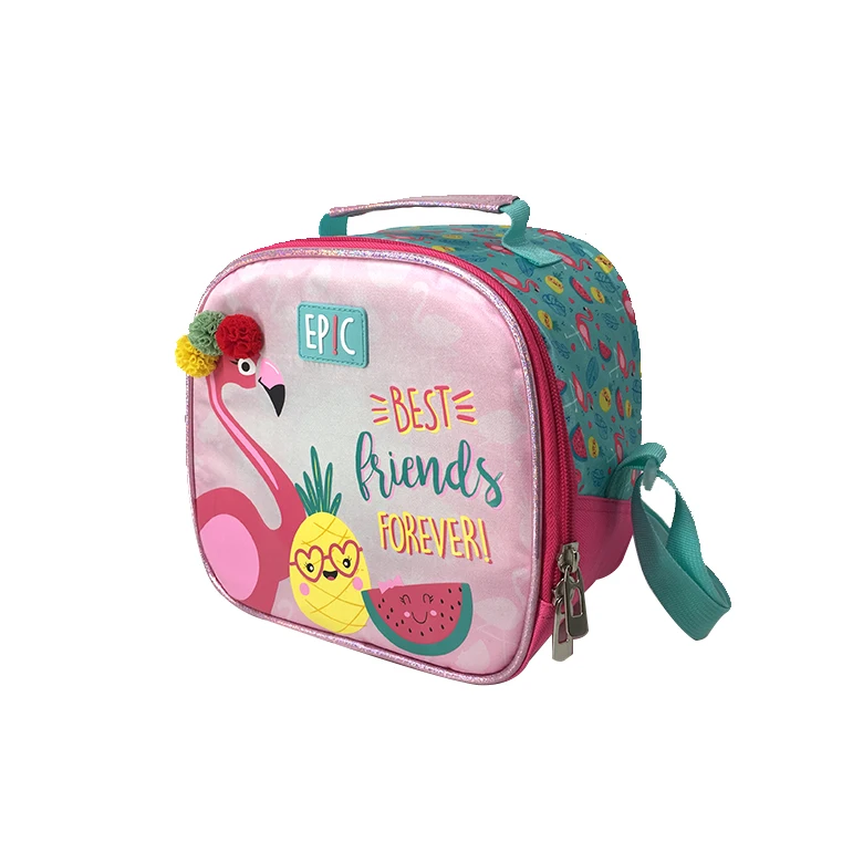 Customized high quality portable girls school lunch bag cooler carrier bag
