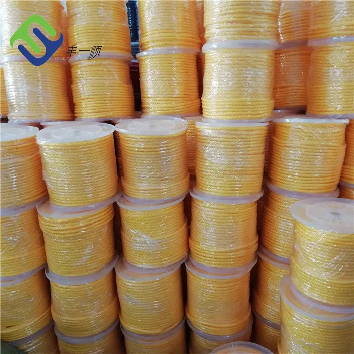 Red Color PE Twisted Rope 8mmx220m With Plastic Shrinking