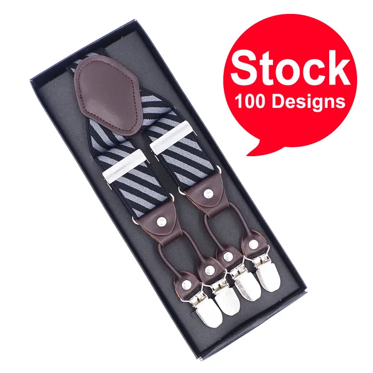 Custom Classical Adjustable Elastic Y Back Men Suspender With Double