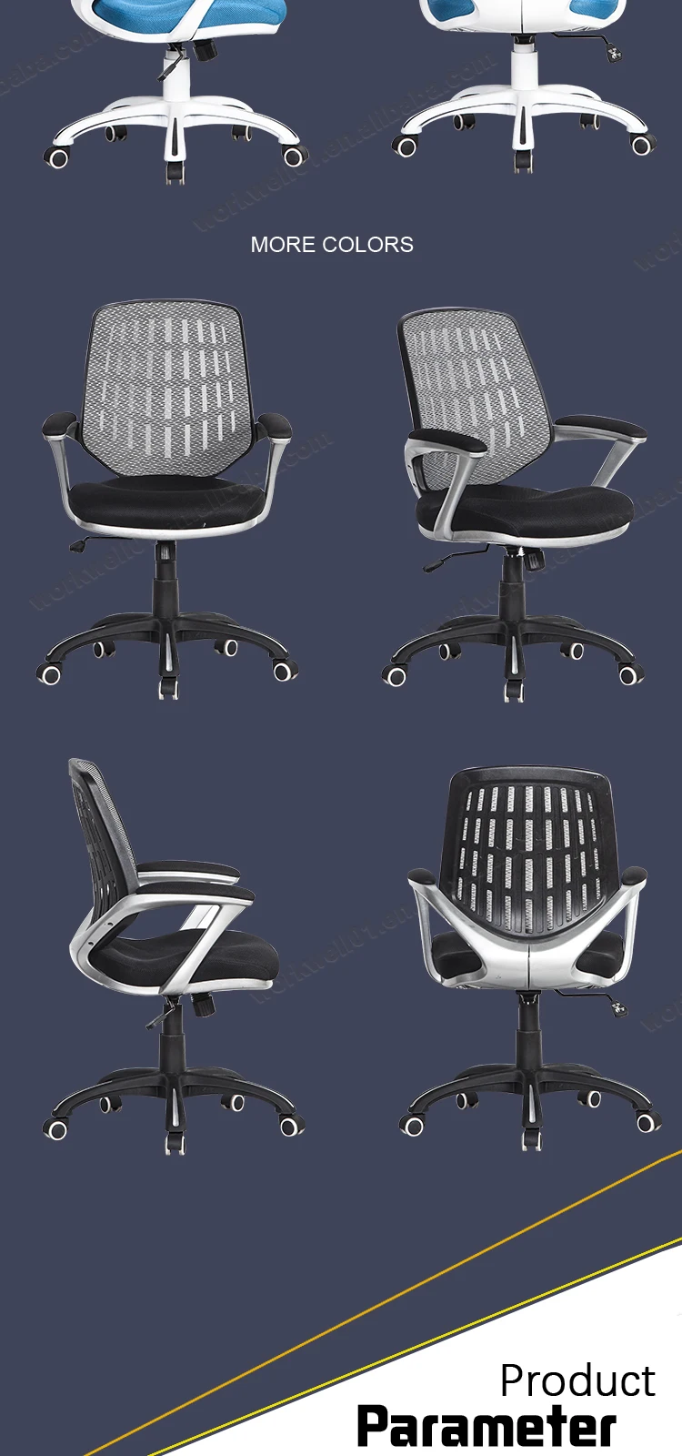 High quality task back mesh chair parts