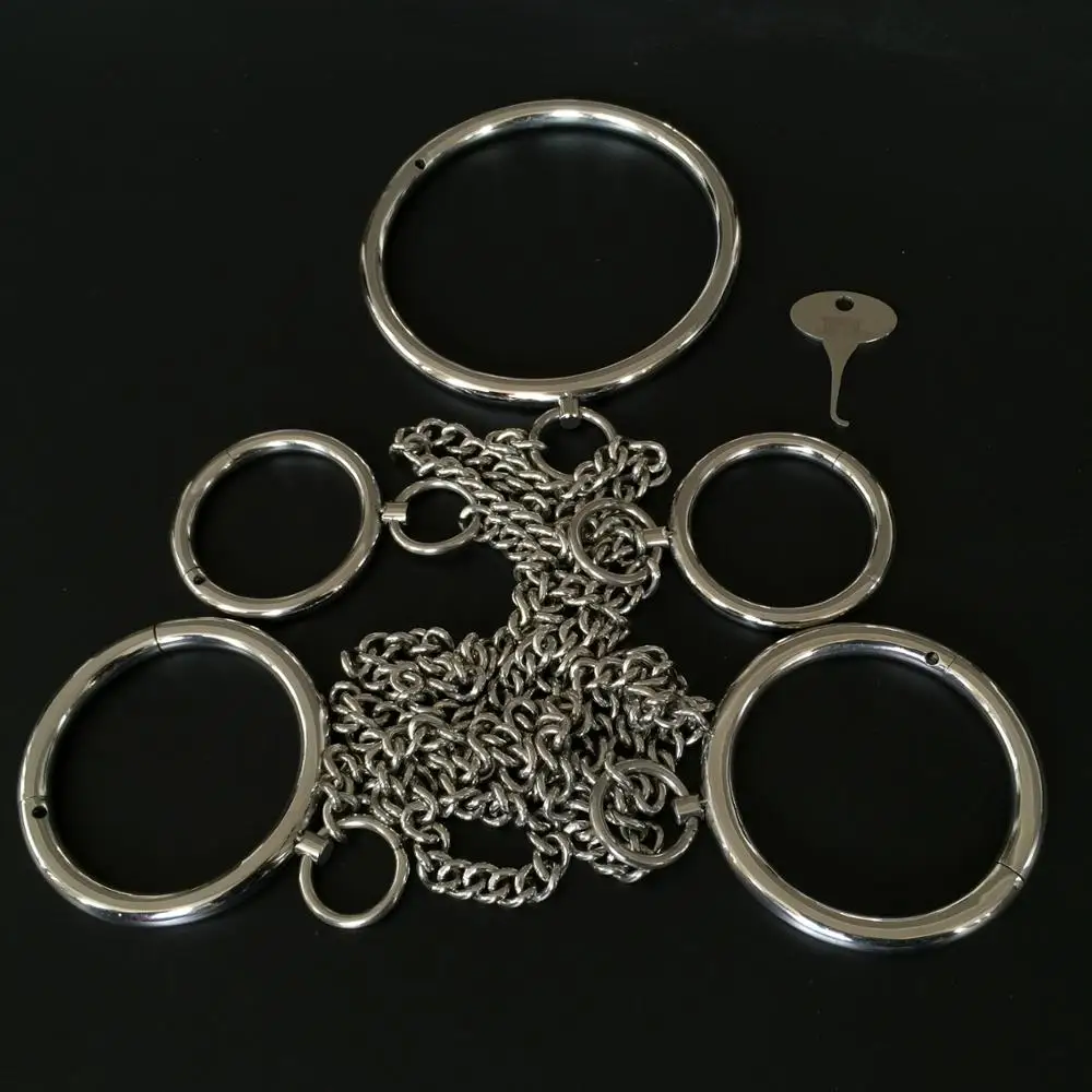 Stainless Steel Metal Bondage Set Hand Ankle Cuffs Neck Collar Slave Bdsm  Fetish Handcuffs Sex Games Toys for Adults Restraints| Alibaba.com