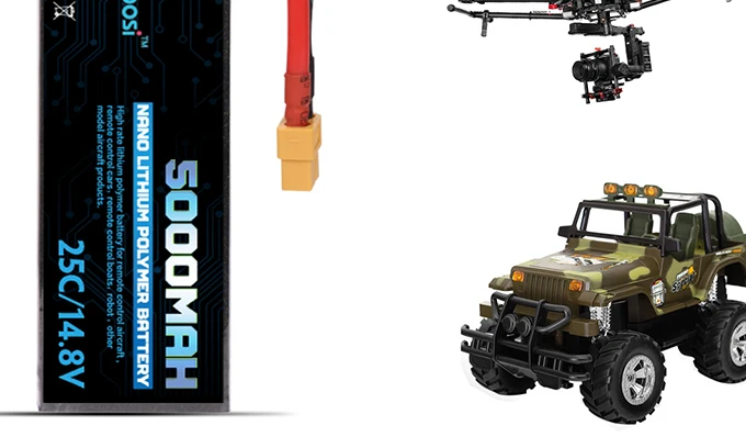 Li-ion battery pack 4s1p lipo 4s 5000mah 14.8v 50c polymer battery