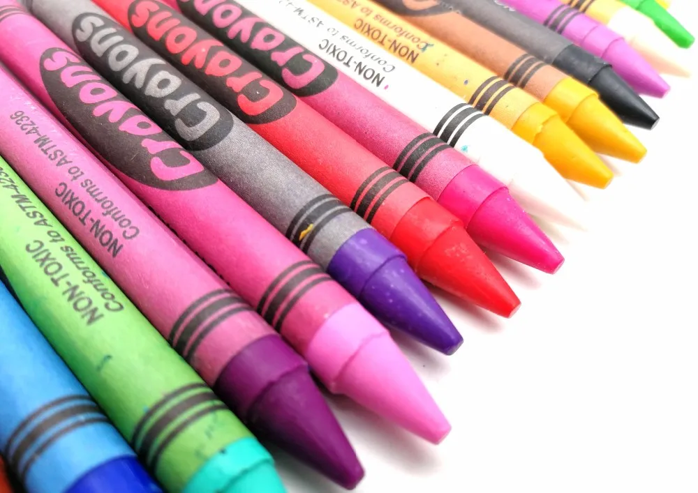 Regular Wax Crayon 80*8.8 Mm Soft For Kids Drawing Cheap Crayon - Buy ...