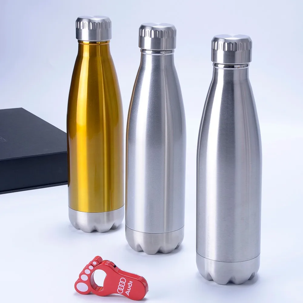 

Custom 750ml double walled vacuum insulated stainless steel sport water bottle, Light red and bule&customization
