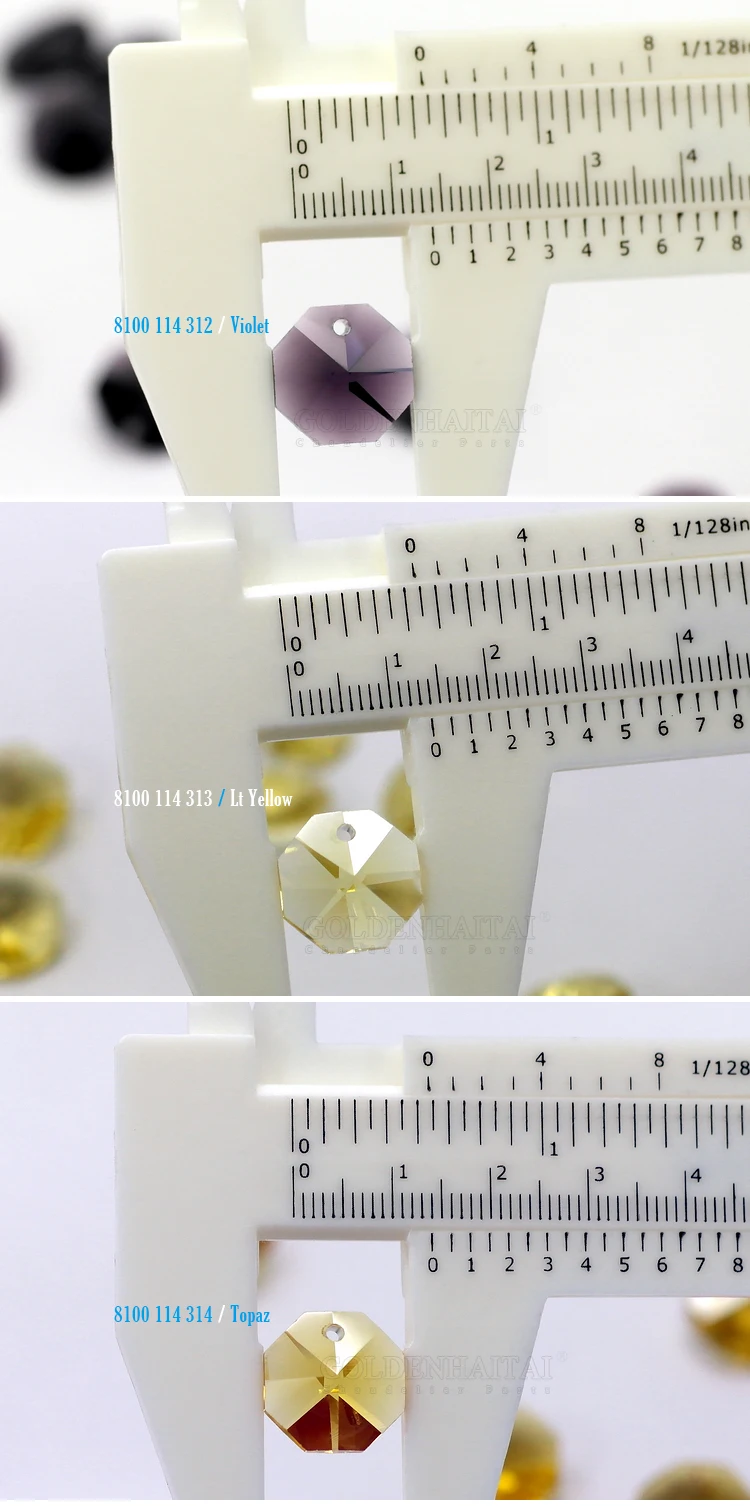 14mm One Hole Crystal Glass Octagon Beads Top Quality Chandelier