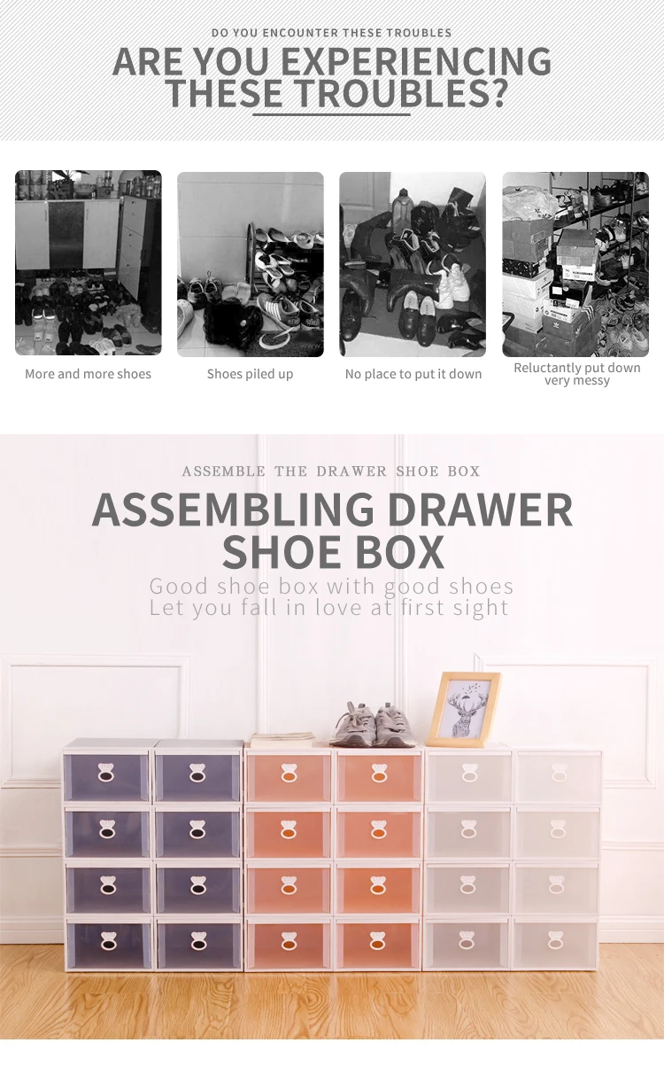 stackable shoe box drawers on New Patented Product Foldable Stackable Shoe Plastic Drawer Type Shoe Storage Box Buy Shoe Storage Box Plastic Shoe Box Drawer Drawer Type Shoe Box Product On Alibaba Com