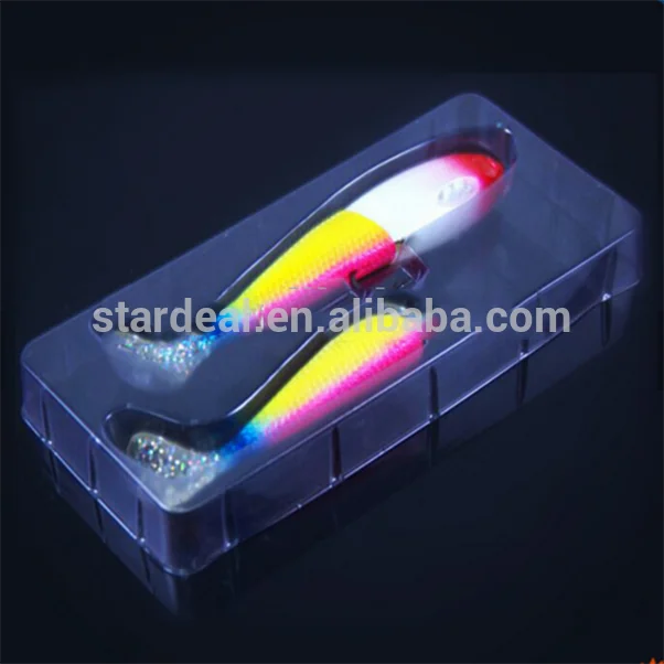 Custom Pvc Pet Ps Clear Fishing Lure Blister Packaging Box With Inner