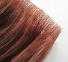 Wholesale 100% Brazilian Virgin Remy Human Hair Brown color PU weft thin Skin Weft double face stick tape hair extension