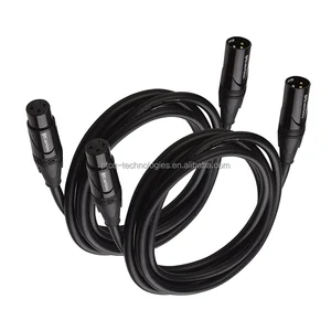 FREE SAMPLE supply low noise male to female 1 meter 3 pin XLR microphone cable