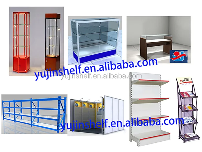 Glass vitrine display showcase with led light, aluminum glass top display case