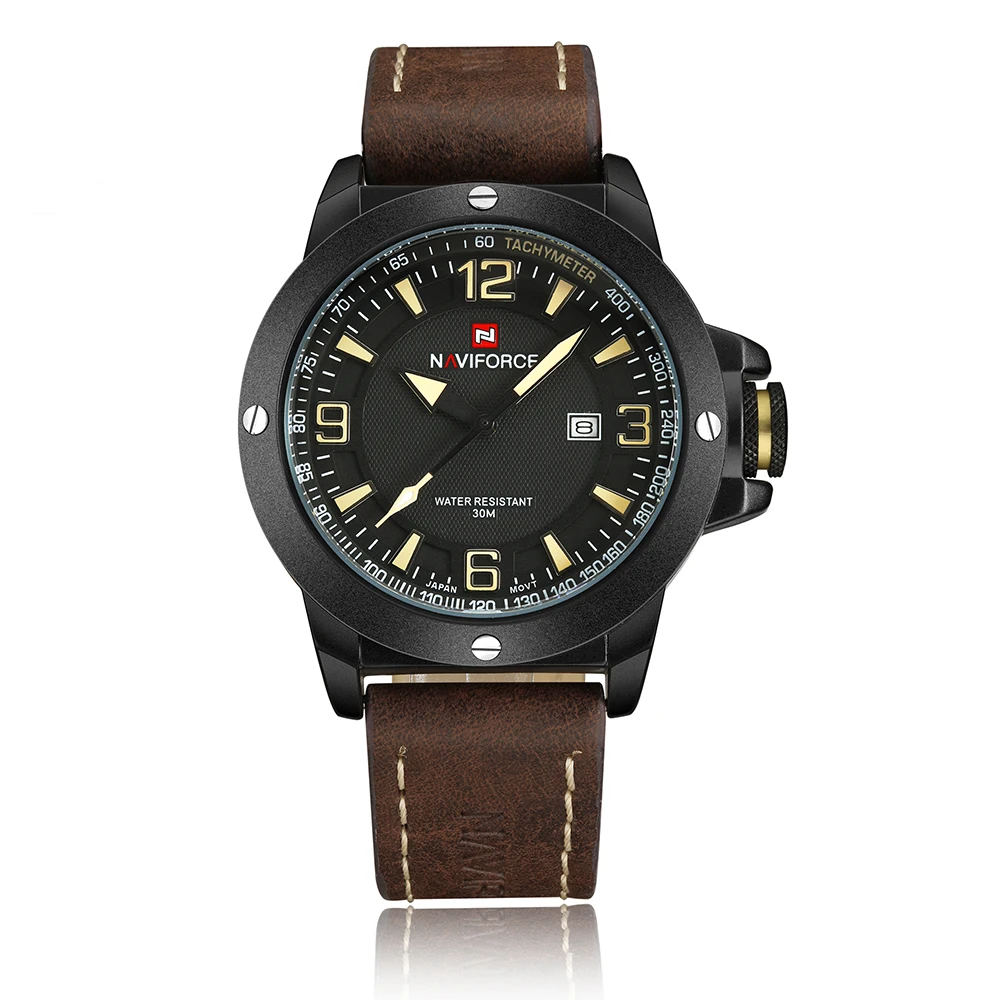 

NAVIFORCE 9077 Men Quartz watches Complete Calendar Auto Date Relogio Masculino Watch