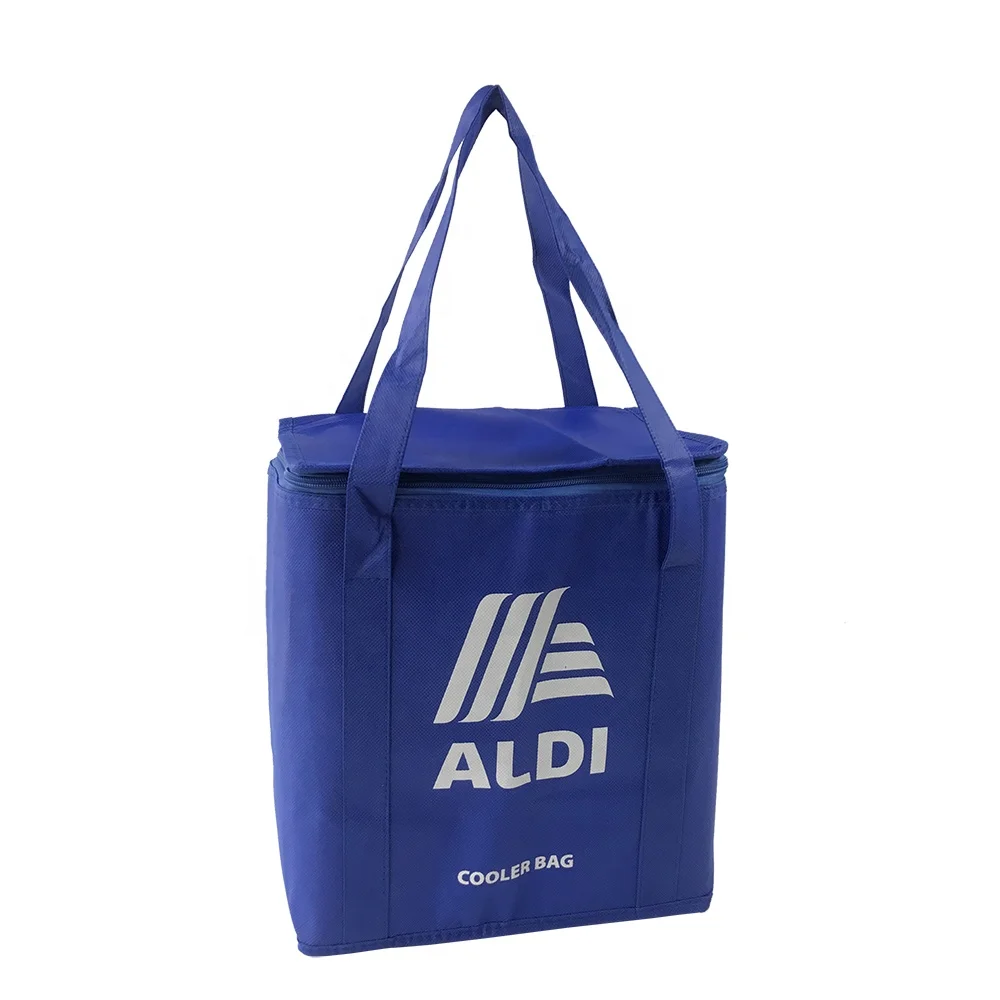
Waterproof Custom logo Insulated Non Woven aluminum foil Tote Cooler Bag for food 