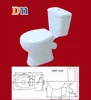 DMT-04X single flush,softclosed seat cover,henan ceramic two piece toilet