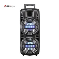 

new double 8 inch good bass portable trolley bluetooth speaker