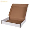 Custom Brown and White Self Assembly Cardboard Flat Paper Packing Box For Gifts Package