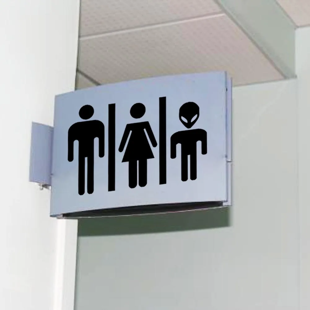 Detail Feedback Questions About Funny Alien Toilet Sign Diy Door Funny Alien Toilet Sign Diy Door Sticker Decal 356 Bathroom