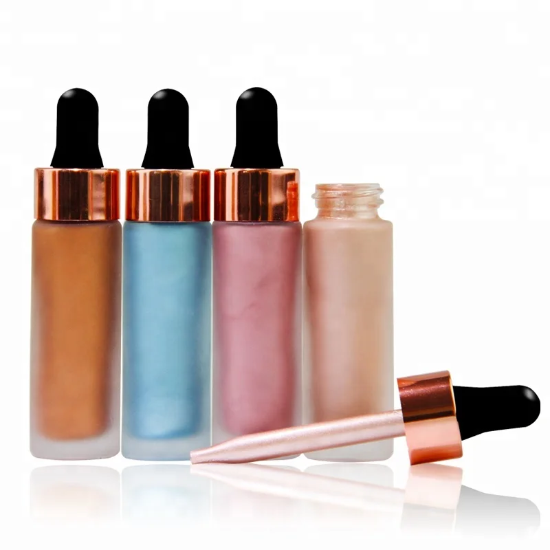 

Glamorous Liguid Highlighter Bottle Cosmetic With No Brand Available, 8 colors