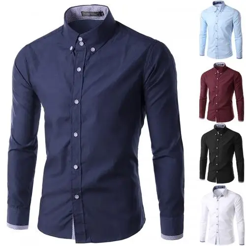 

308301 Latest design slim breathable long sleeve casual shirts for men